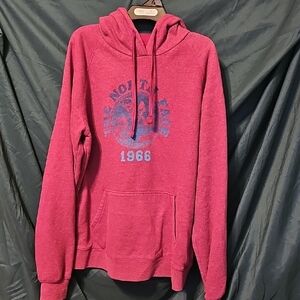 The North Face Pink Hoodie with Blue Logo
